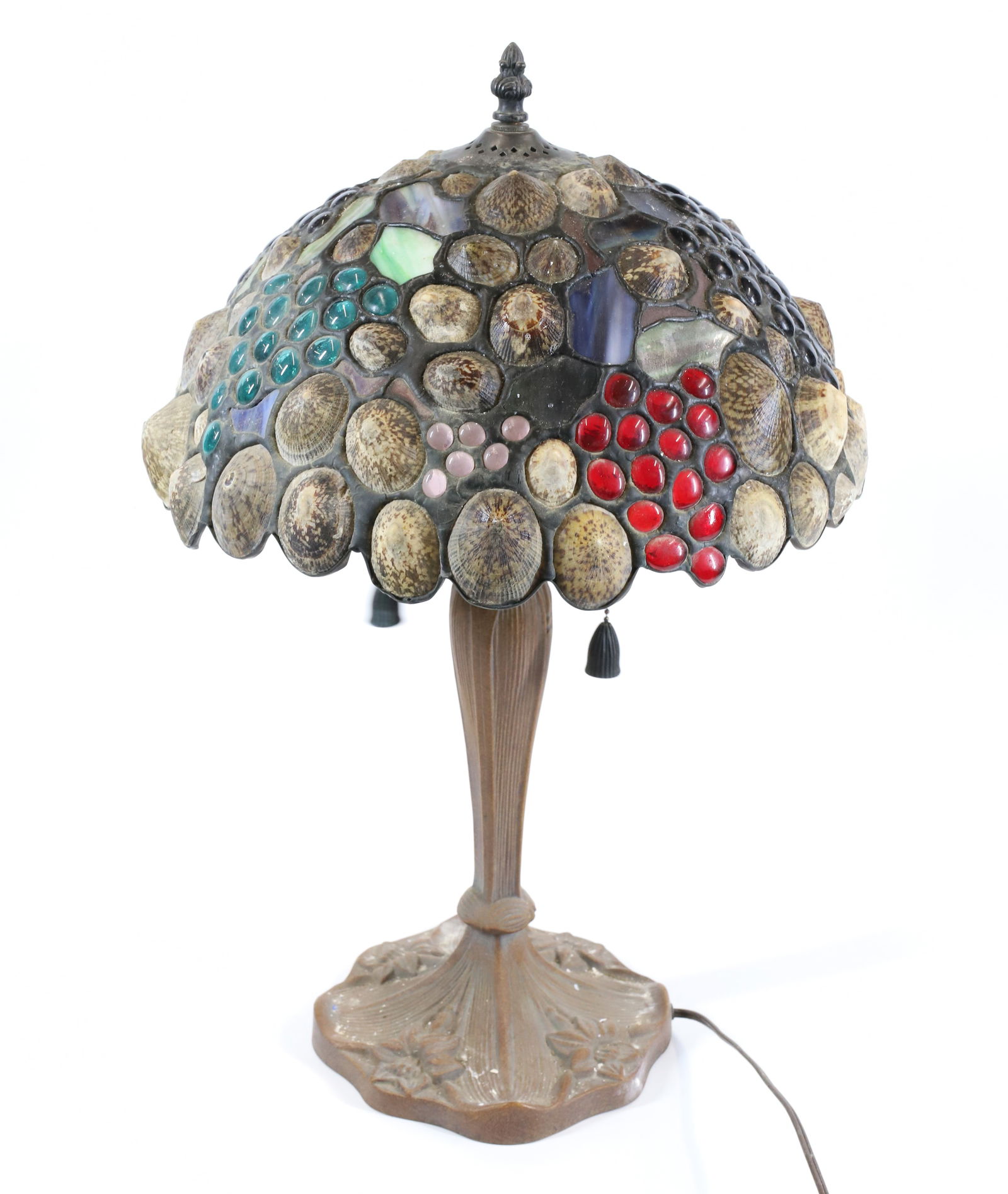 LEADED SHADE LAMP, ATTR. RICHARD HOOSIN (1 of 5)