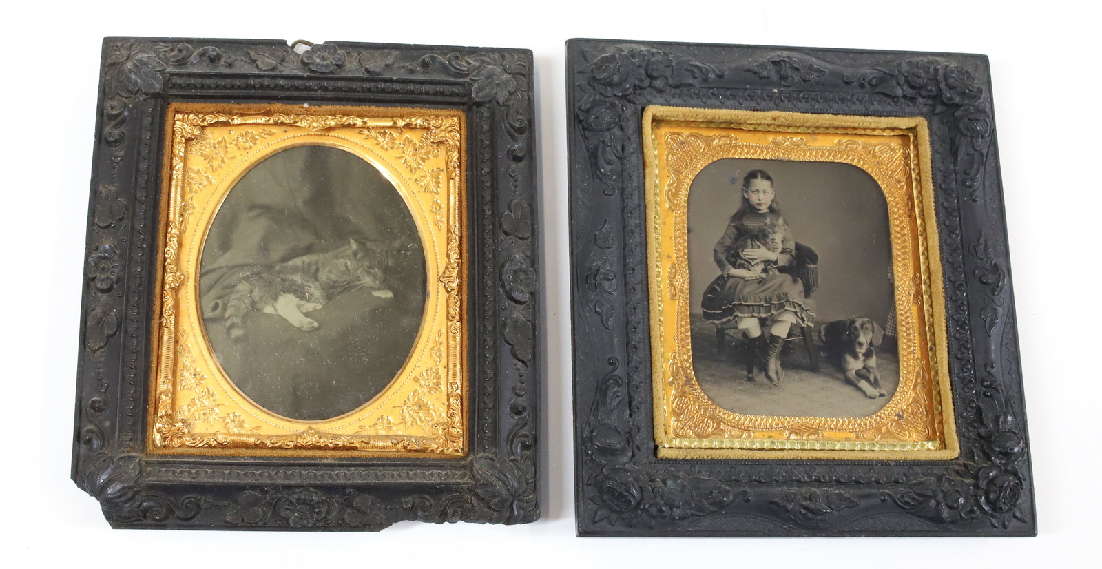 (2) SIXTH PLATE TINTYPES IN WALL FRAMES (1 of 5)