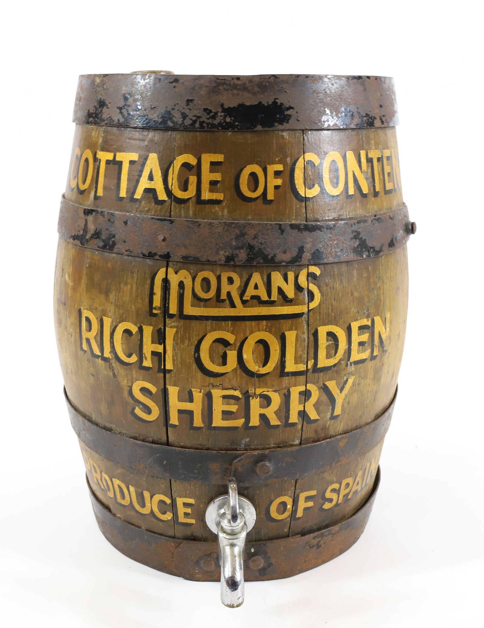 WOODEN SHERRY ADVERTISING DISPENSER BARREL (1 of 6)