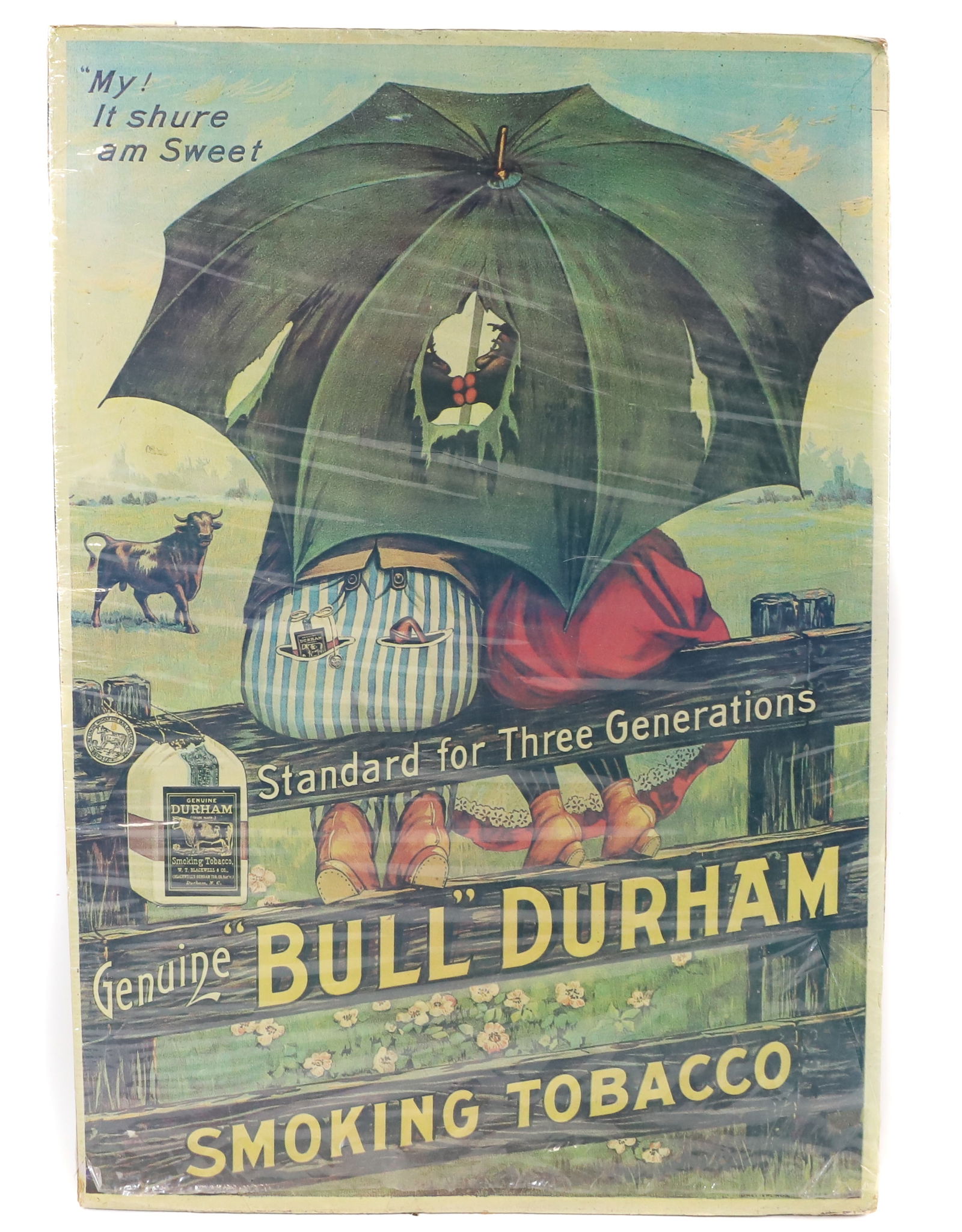 GENUINE "BULL" DURHAM TOBACCO AD (1 of 4)