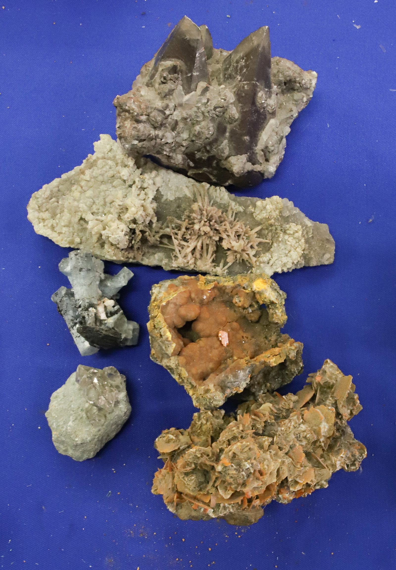 (6) SPECIMEN CLUSTERS, GEODES: LARGEST 6" LENGTH. Terms: PLEASE READ CAREFULLY -THIS IS AN ONLINE ONLY AUCTION WITH ABSENTEE AND PHONE BIDDING AS WELL. Terms for Purchasing and Shipping of Auction Items. Please read carefully befor