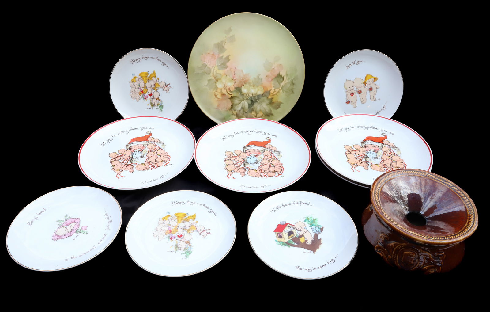 LOT OF KEWPIE CHRISTMAS PLATES AND MORE (1 of 6)