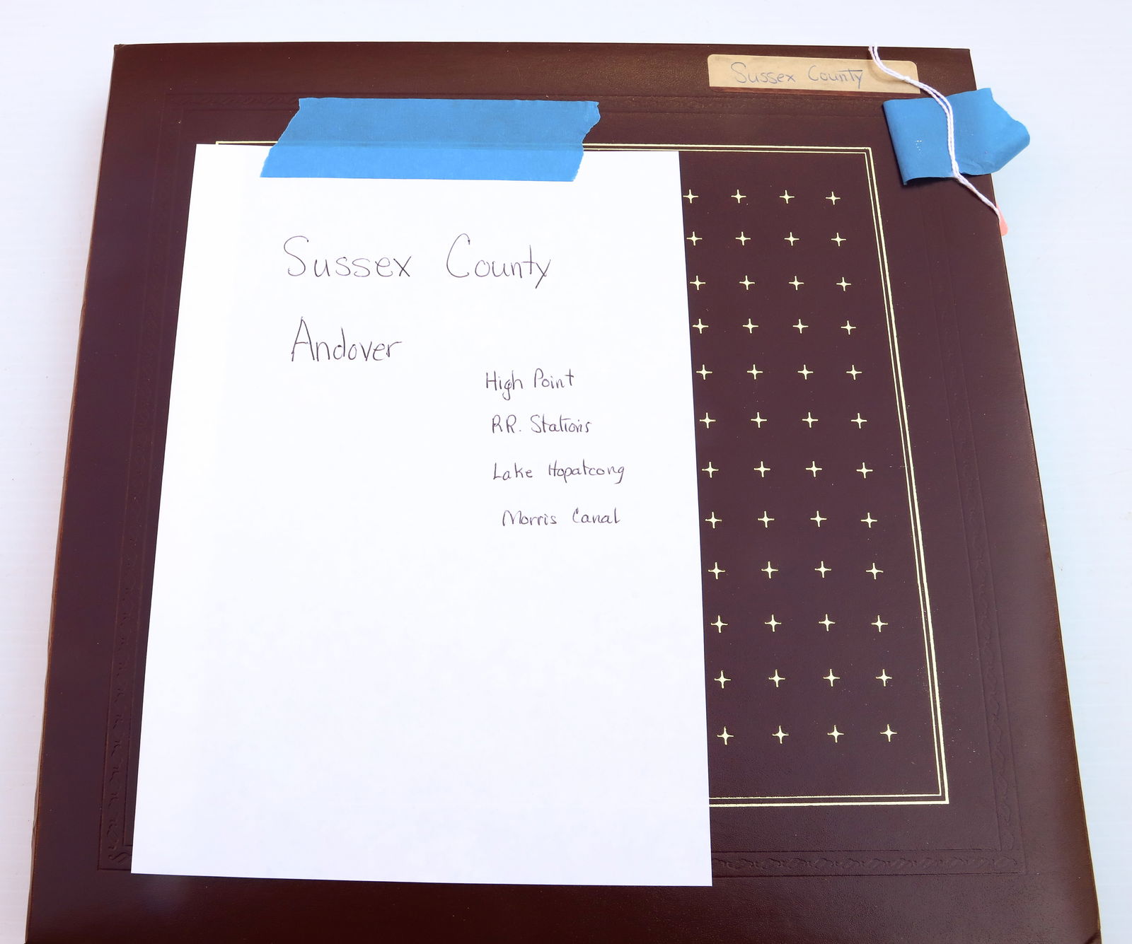 SUSSEX COUNTY, NEW JERSEY POSTCARD ALBUM (1 of 5)