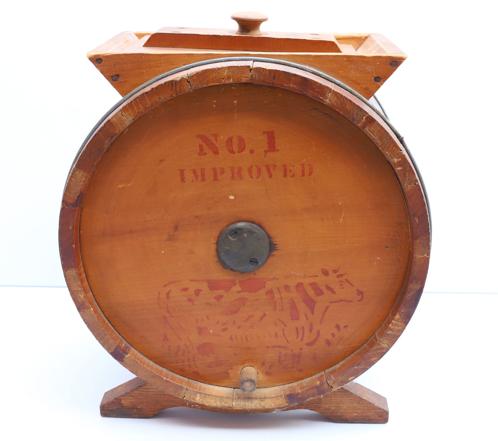 ANTIQUE WOODEN BUTTER CHURN (1 of 4)