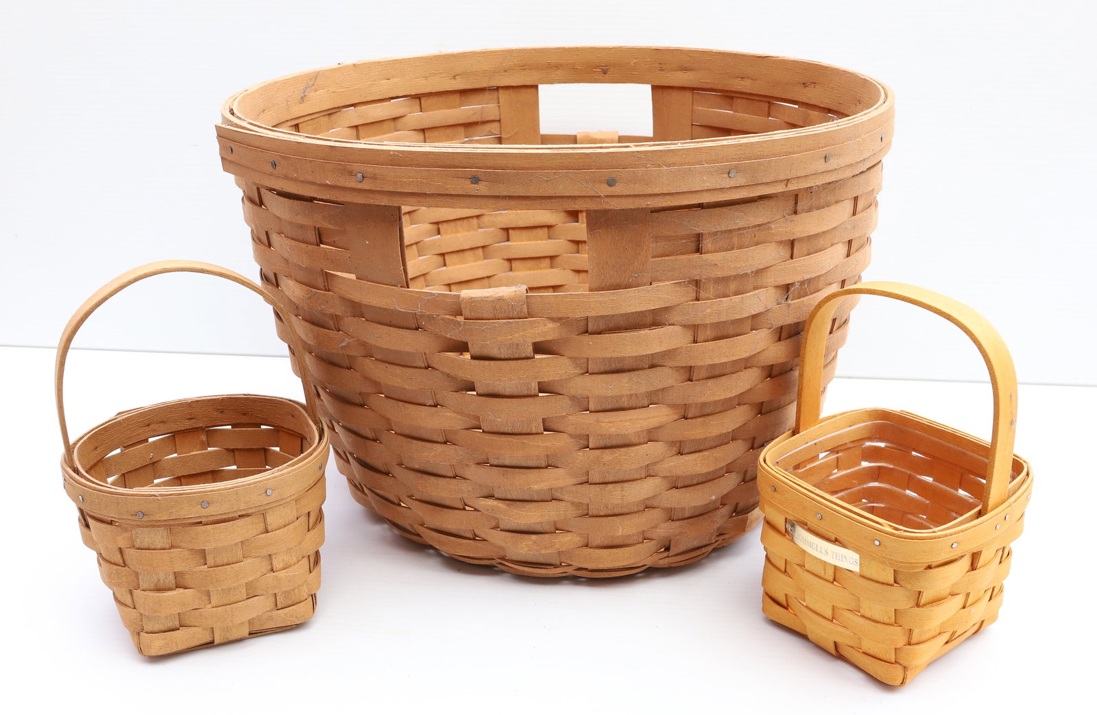 (3) LONGABERGER BASKETS: LARGEST 11 1/2" X 16" Terms: PLEASE READ CAREFULLY -THIS IS AN ONLINE ONLY AUCTION. Terms for Purchasing and Shipping of Auction Items. Please read carefully before bidding. All payments for purchases