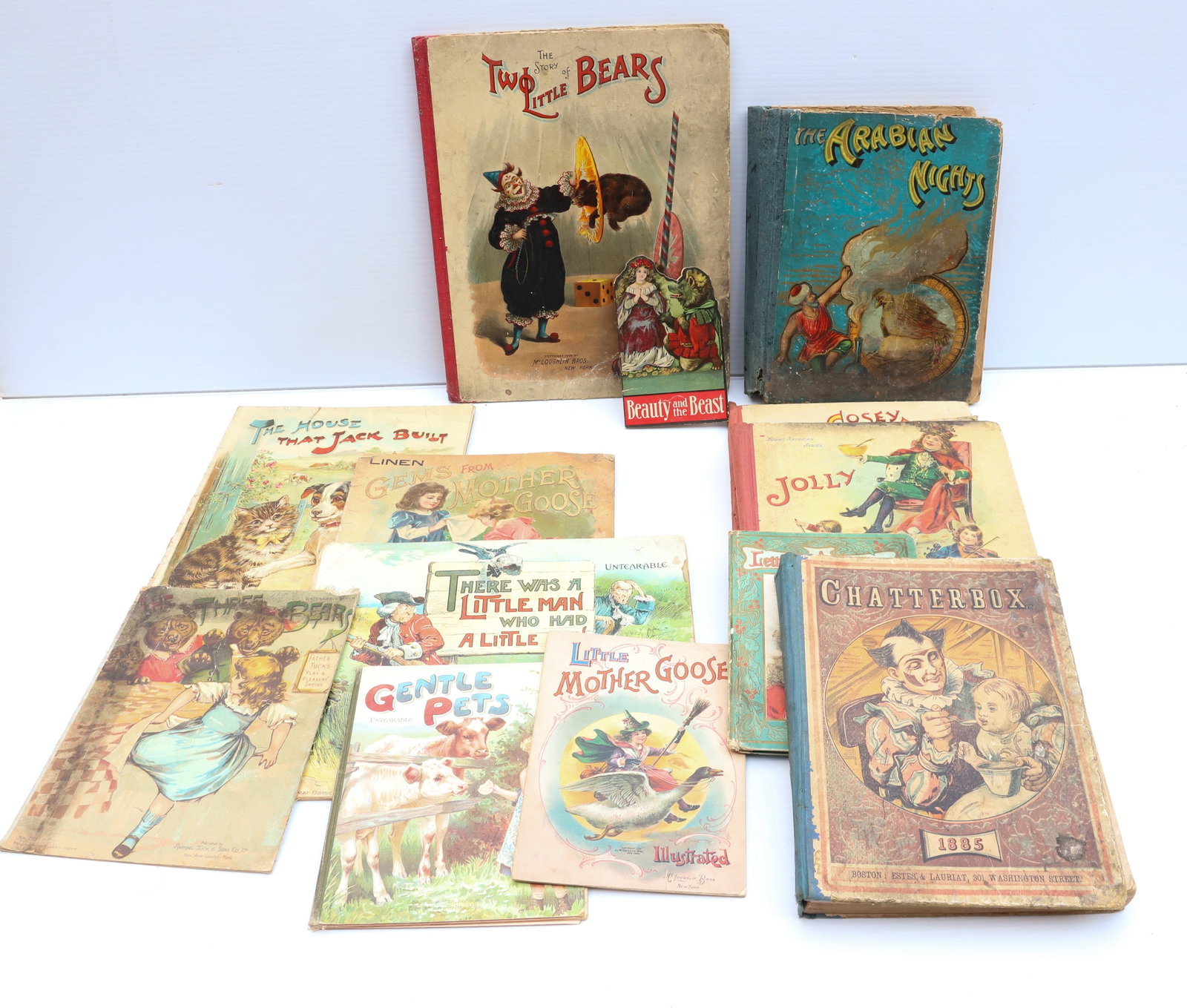 LOT OF CHILDREN'S BOOKS: 19TH/20TH CENTURY - INCLUDING LETTER TO SANTA (1907) - MOTHER GOOSE, CHATTERBOX (1885) - JOLLY YOUNGSTERS AND MORE Terms: PLEASE READ CAREFULLY -THIS IS AN ONLINE ONLY AUCTION. Terms for Purchasing an