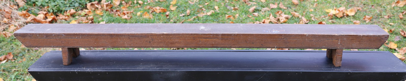 PAINTED WOODEN BENCH: KNEELING BENCH IN BROWN PAINT, 5 1/2" X 57" X 5" Terms: PLEASE READ CAREFULLY -THIS IS AN ONLINE ONLY AUCTION. Terms for Purchasing and Shipping of Auction Items. Please read carefully before bidding.