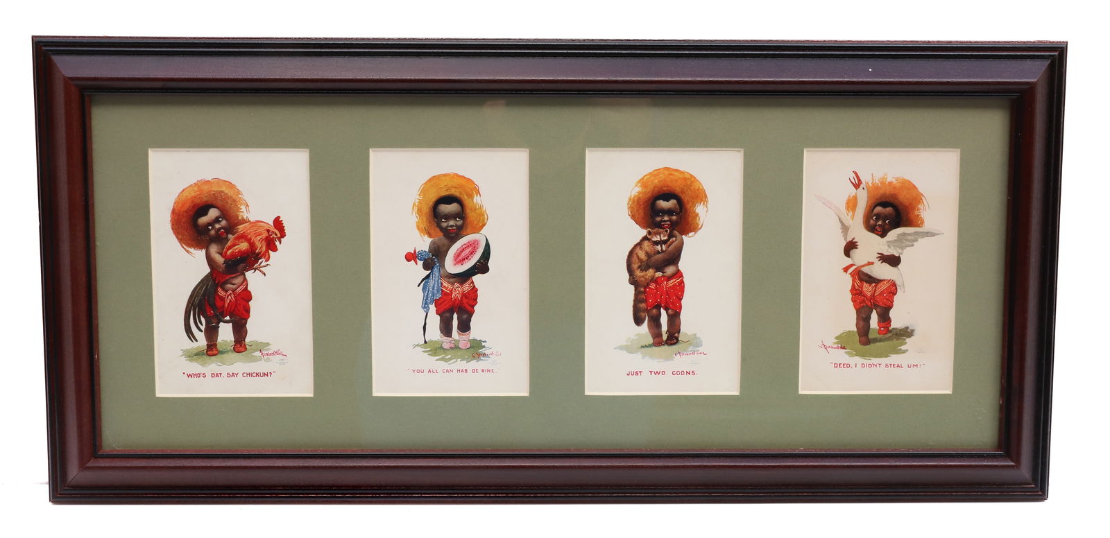 (4) FRAMED POSTCARDS (1 of 3)