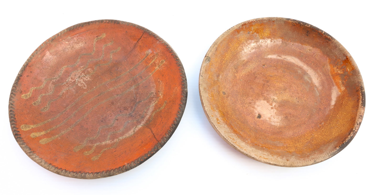 (2) REDWARE PIE PLATES (1 of 3)