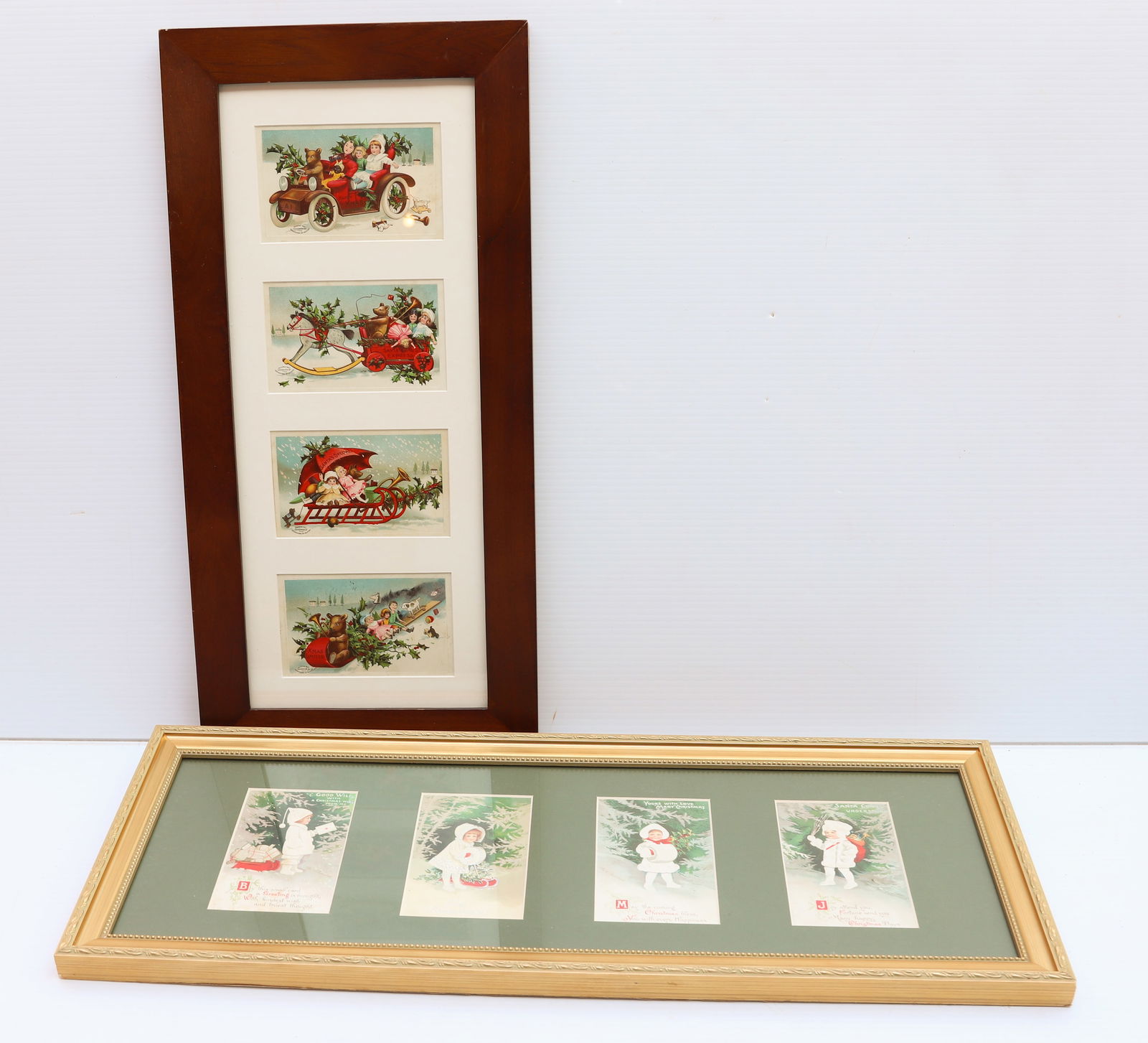 (2) FRAMED COLLECTIONS OF CHRISTMAS POSTCARDS (1 of 3)