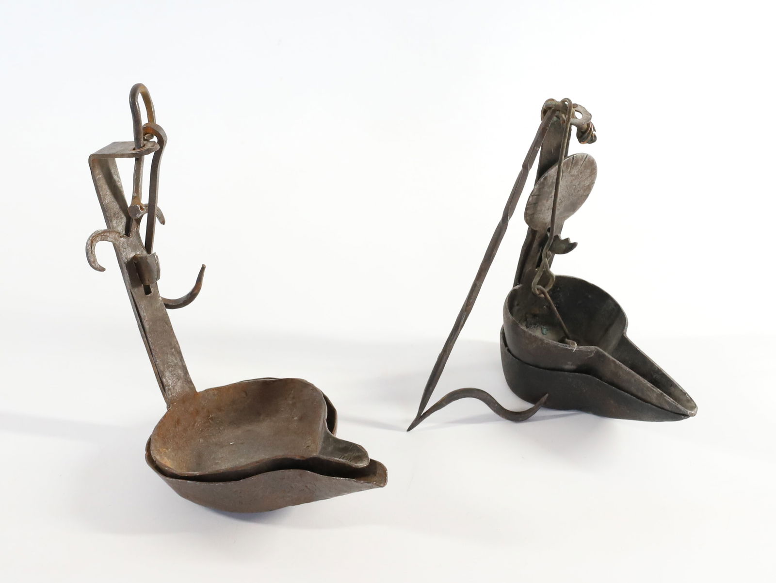 (2) WROUGHT IRON EARLY LAMPS (1 of 3)