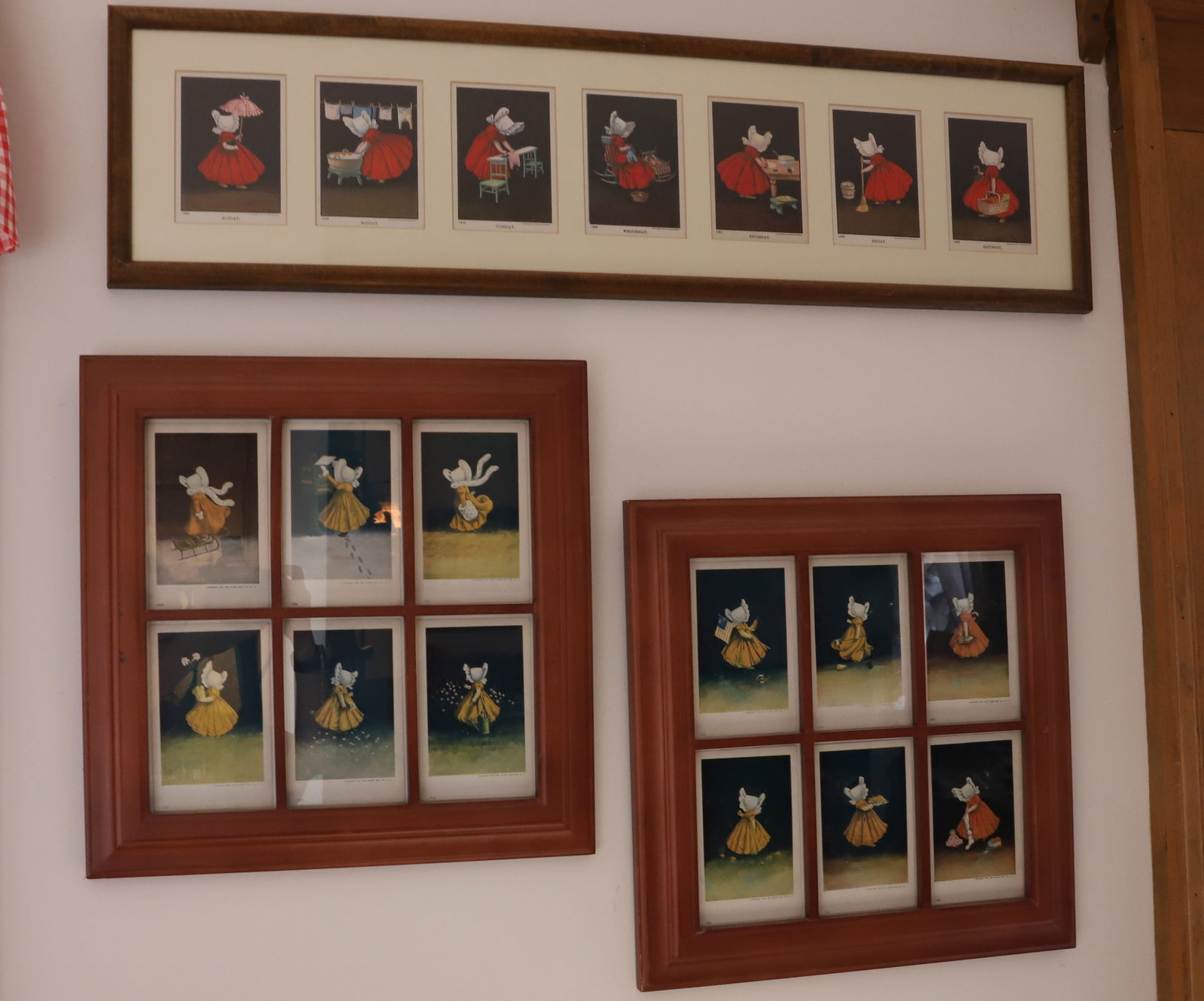 (3) FRAMED COLLAGES OF SUNBONNET SUE (1 of 4)