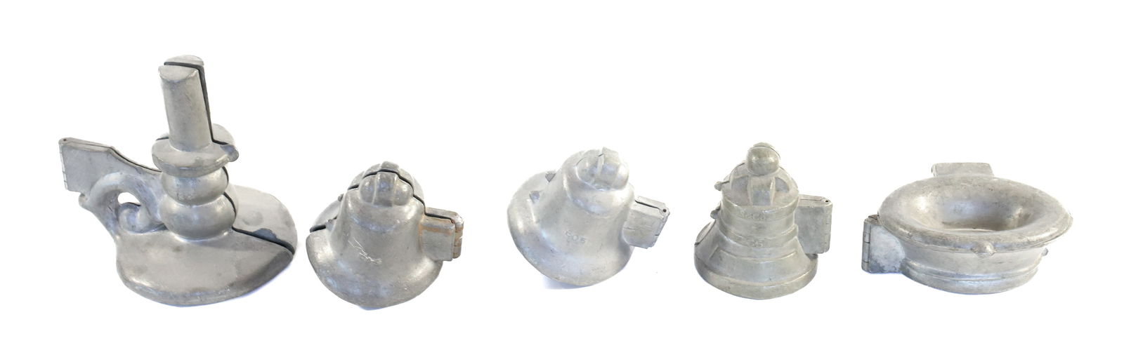 LOT OF PEWTER CHOCOLATE MOLDS (1 of 2)