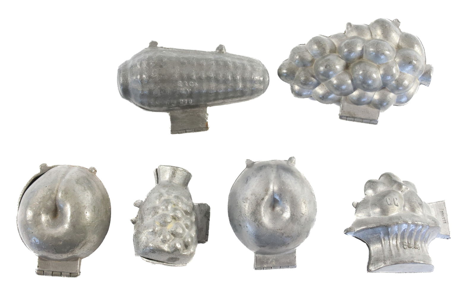 LOT OF PEWTER CHOCOLATE MOLDS (1 of 4)