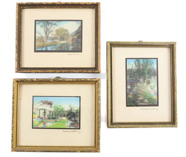 WALLACE NUTTING PRINT LOT: (3) SMALL SIZE OUTDOOR SCENES, UNTITLED - LARGEST 2 7/8" X 1 7/8" Terms: PLEASE READ CAREFULLY -THIS IS AN ONLINE ONLY AUCTION. Terms for Purchasing and Shipping of Auction Items. Please read carefull