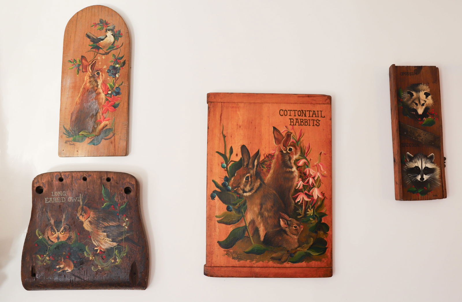 (4) PAINTED WALL HANGINGS (1 of 4)