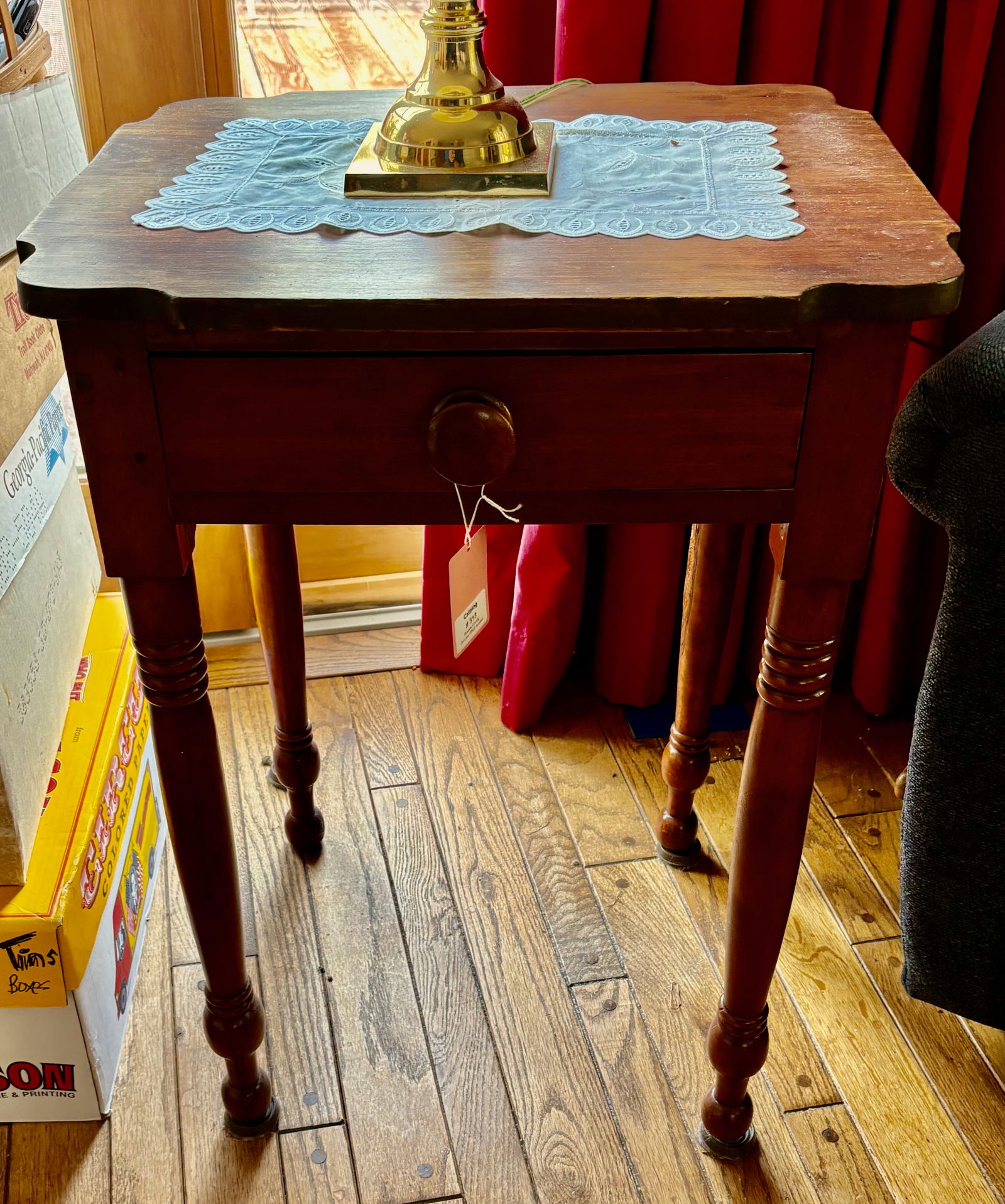 19TH CENTURY ONE DRAWER STAND (1 of 3)