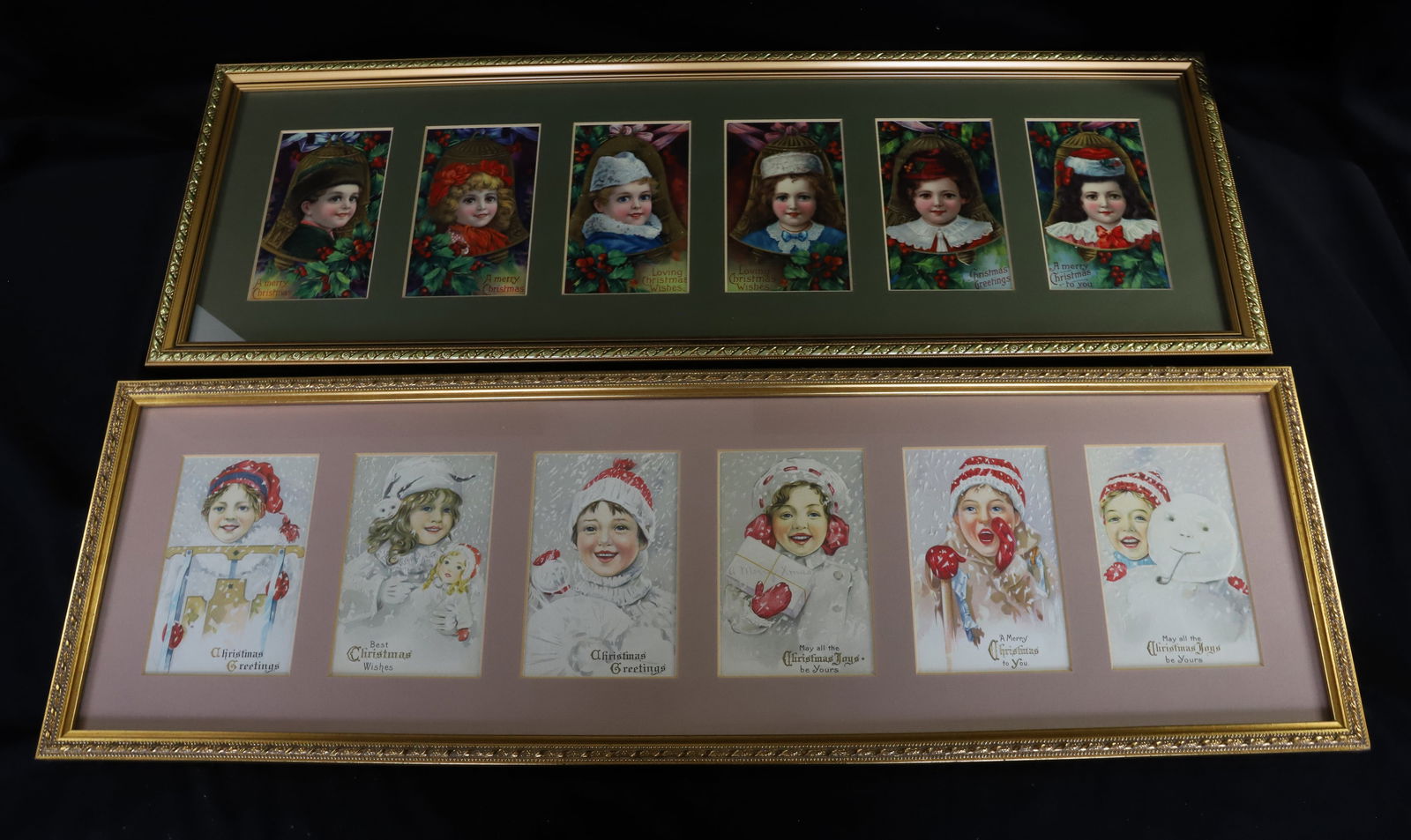(2) FRAMED HOLIDAY POSTCARD LOTS (1 of 3)