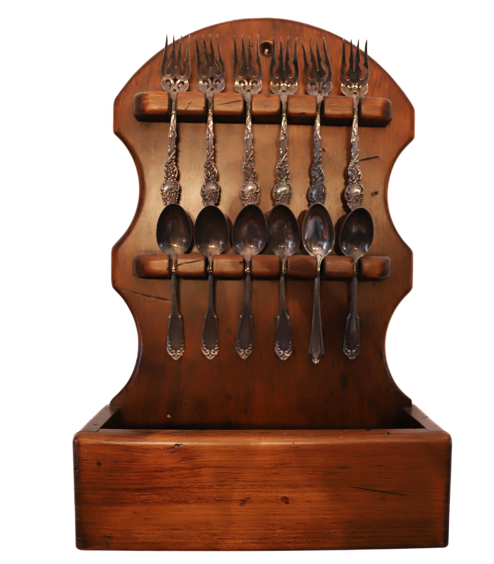 WOODEN SPOON RACK WITH SPOONS (1 of 3)