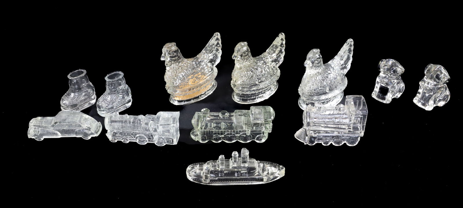 LOT OF GLASS CANDY CONTAINERS (1 of 5)