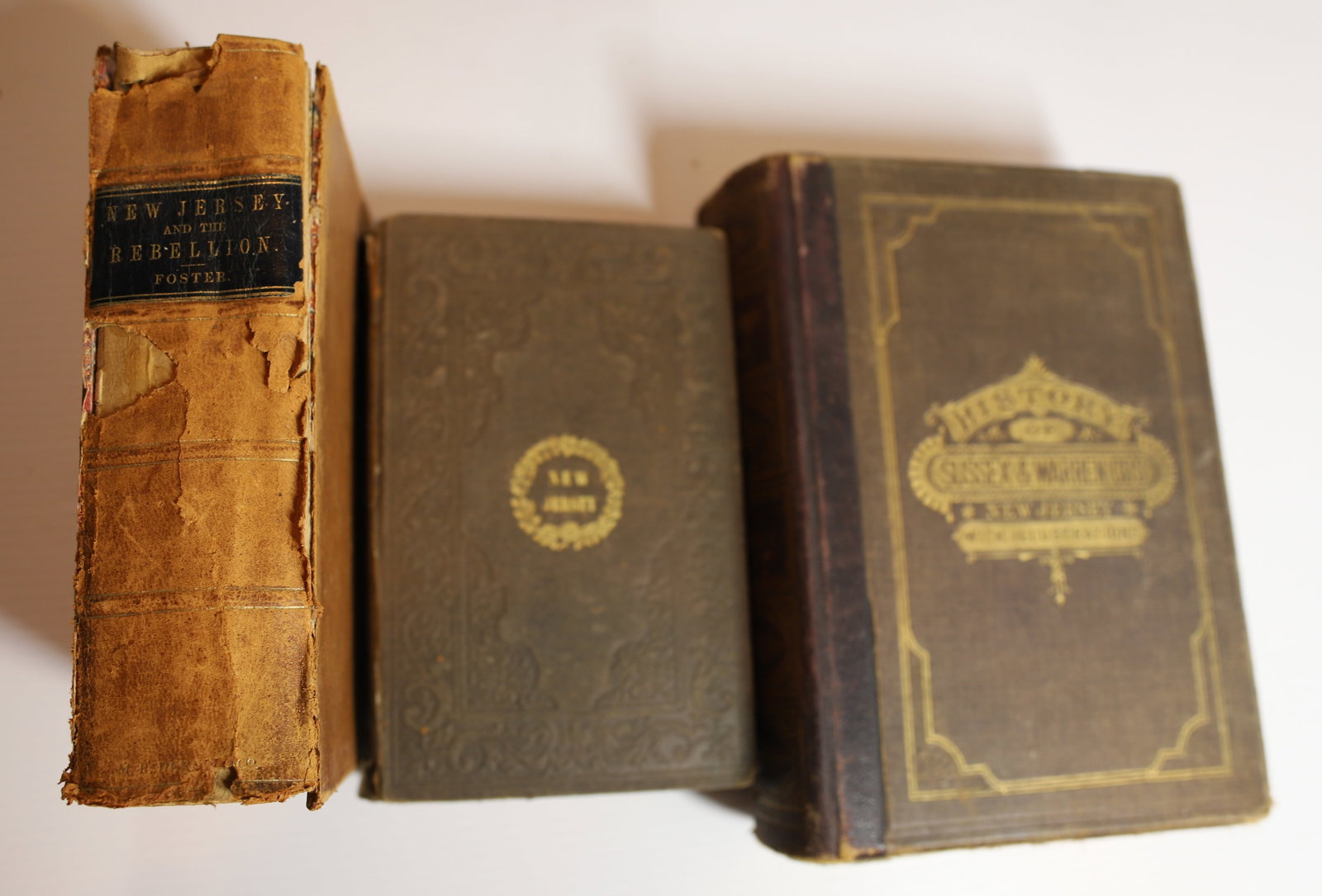LOT OF ANTIQUE BOOKS: INCLUDING; HISTORY OF SUSSEX AND WARREN COUNTIES, NEW JERSEY AND THE REBELLION 1868, AND HISTORICAL COLLECTIONS OF THE STATE OF NEW JERSEY - 1844 Terms: PLEASE READ CAREFULLY -THIS IS AN ONLINE ONLY A