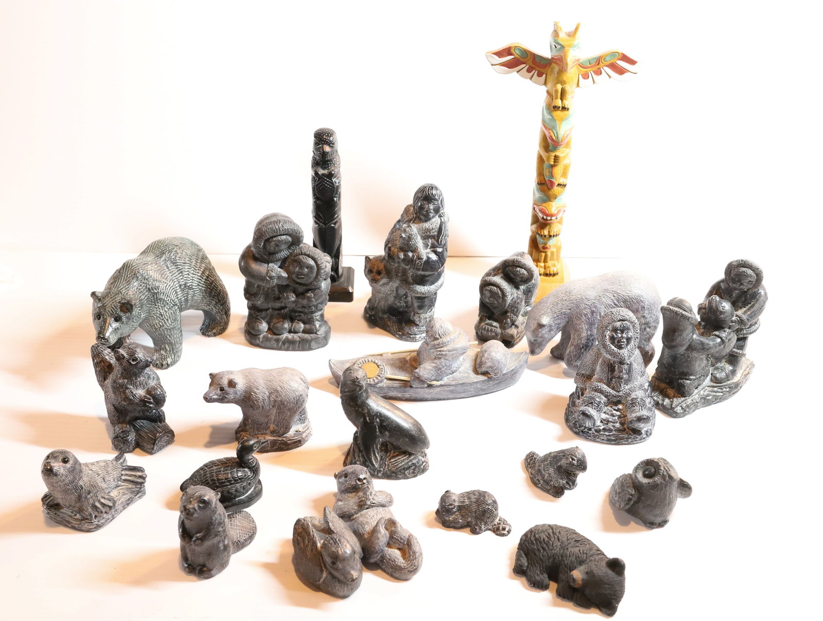 HAND CARVED ANIMALS: SCULPTURES INC; NUVUK, NOVA STONE, WOLF SCULPTURES AND MORE Terms: PLEASE READ CAREFULLY -THIS IS AN ONLINE ONLY AUCTION. Terms for Purchasing and Shipping of Auction Items. Please read carefully befo