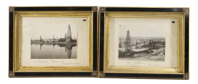 (2) PHOTOS CALIFORNIA OIL FIELDS