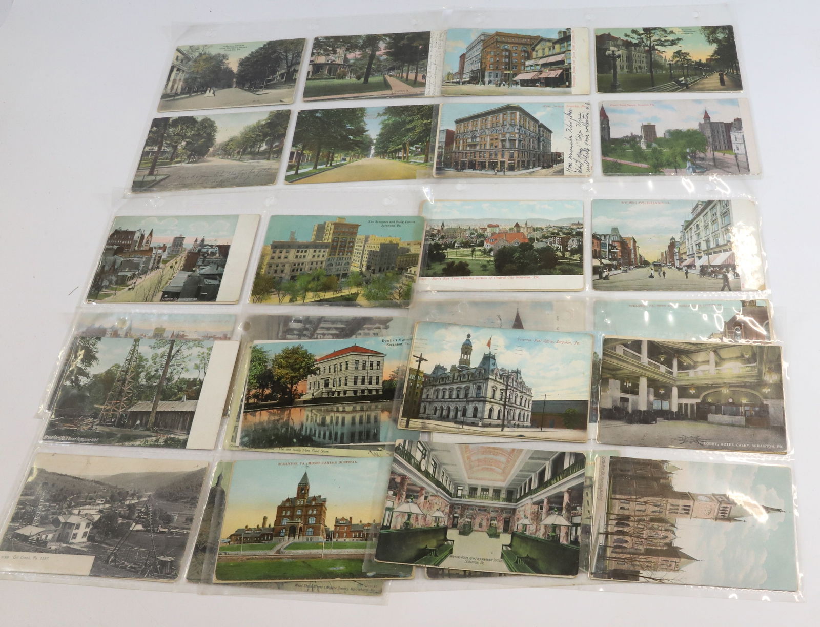 POSTCARDS SCRANTON,PA: (56) INCLUDES, SCRANTON, BRADFORD OIL DERRICKS, HARRISBURG 3 1/2" X 5 1/2" Terms: PLEASE READ CAREFULLY -THIS IS AN ONLINE ONLY AUCTION. AUTO-PAY WILL RUN IMMEDIATELY FOLLOWING THE AUCTION!! Terms for