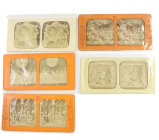 (5) STEREOVIEWS FRENCH SKELETONS
