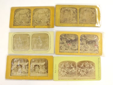 (6) STEREOVIEWS FRENCH SKELETONS