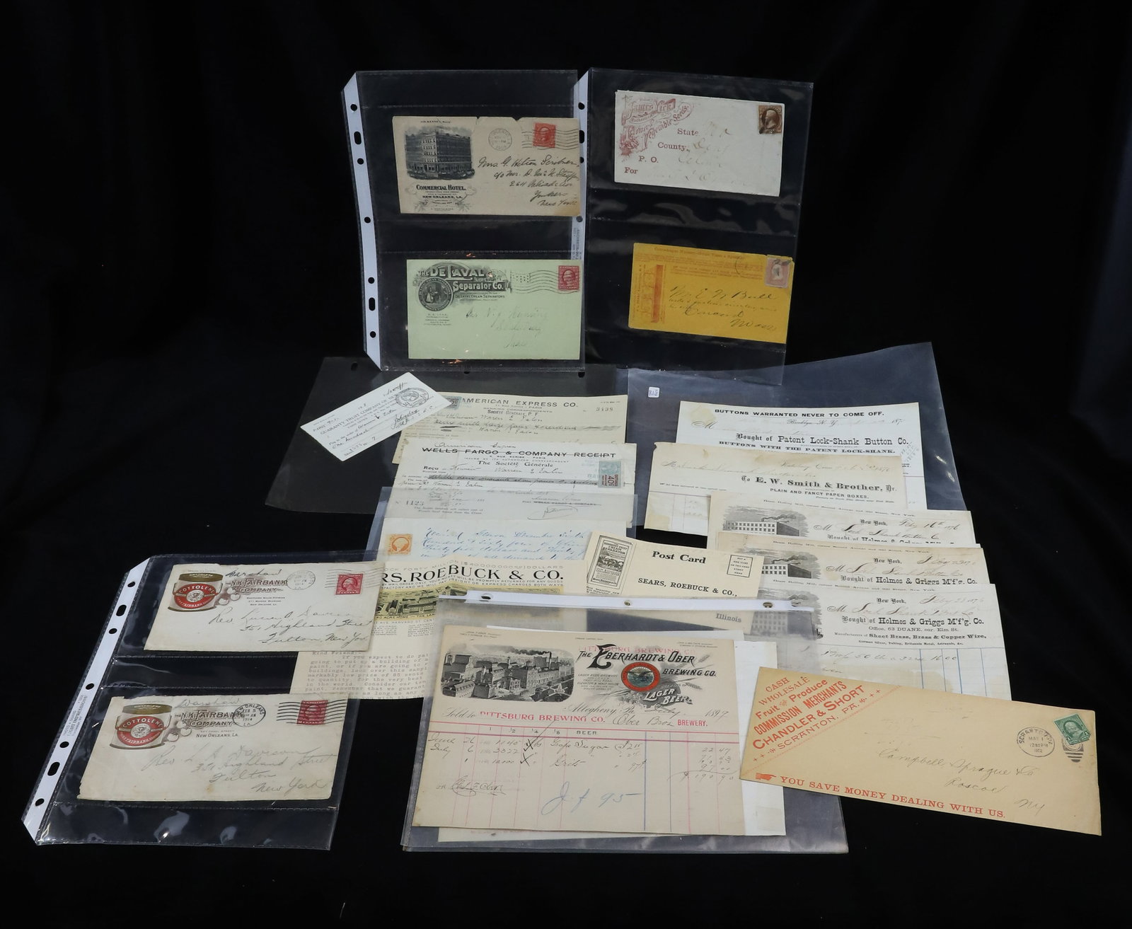 VINTAGE RECEIPTS: HANDWRITTEN RECEIPTS, ADVERTISING POSTAL ENVELOPES ETC Terms: PLEASE READ CAREFULLY -THIS IS AN ONLINE ONLY AUCTION. AUTO-PAY WILL RUN IMMEDIATELY FOLLOWING THE AUCTION!! Terms for Purchasing and Ship