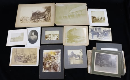 (18) CABINET CARDS HORSES