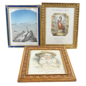 (3) SHEET MUSIC COVERS FRAMED