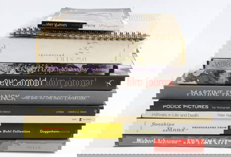 LOT OF ART PHOTOGRAPHY COFFEE TABLE BOOKS: (10) INCLUDING: ARTHUR LEIPZIG BOOK OF POSTCARDS, 2001. LOVE AND DESIRE PHOTOWORKS, 1999. SPIRAL OF PHOTOGRAPHS MRKD. MARJORIE MUNSTERBERG, DEPARTMENT OF PHOTOGRAPHY. EVE ARNOLD FILM JOURNAL, 2001. MA