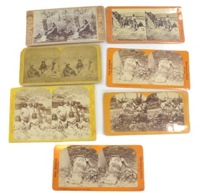 (7) STEREOVIEWS NATIVE AMERICANS