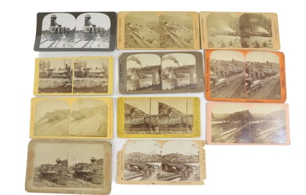 (11) STEREOVIEWS TRAINS