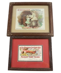 (2) FRAMED ADS