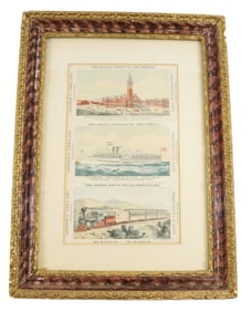 FOLD OUT PAMPHLET FRAMED