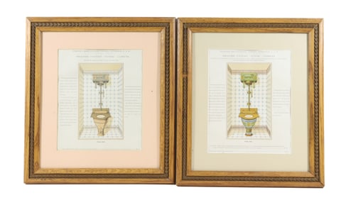 (2) LITHOGRAPHS TUBAL CLOSETS