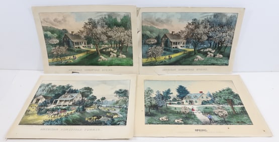 (4) CURRIER & IVES