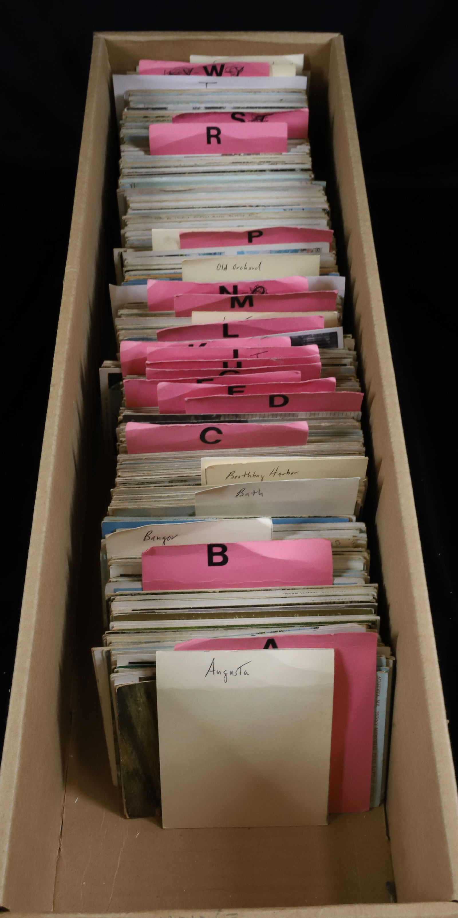 LARGE LOT OF (750+) MAINE POSTCARDS: DIVIDED BY TOWN. Terms: PLEASE READ CAREFULLY -THIS IS AN ONLINE ONLY AUCTION. AUTO-PAY WILL RUN IMMEDIATELY FOLLOWING THE AUCTION!! Terms for Purchasing and Shipping of Auction Items. Please read car