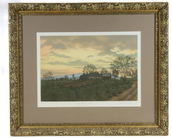 KATHLEEN CANTIR "FAIRHAVEN FARM" LITHOGRAPH