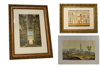 (3) EGYPTIAN CHROMOLITHOGRAPHS