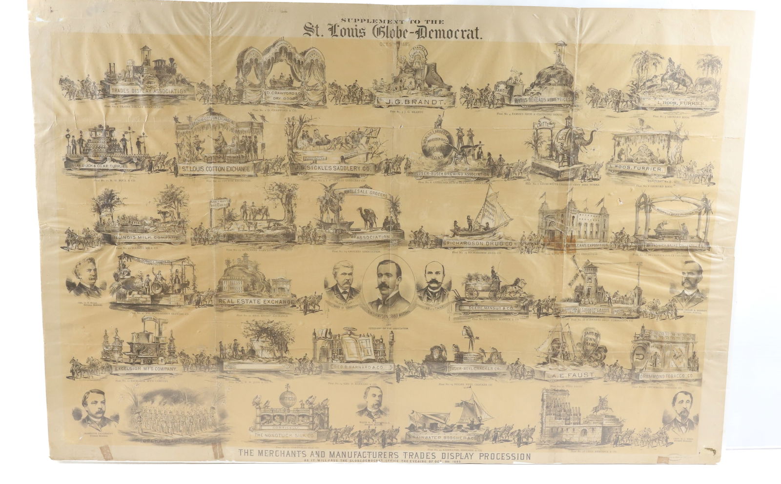 19TH C. MERCHANTS AND MANUFACTURERS TRADE DISPLAYS LITHOGRAPH (1 of 7)