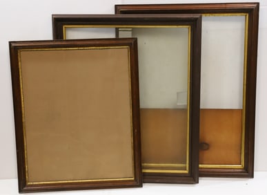 (3) ANTIQUE WALNUT FRAMES
