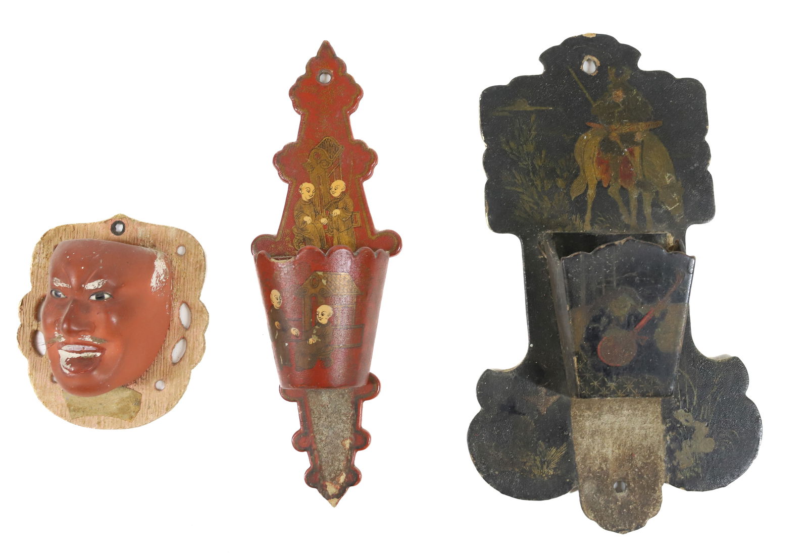 (3)  PAPER MACHE MATCH HOLDERS (1 of 3)