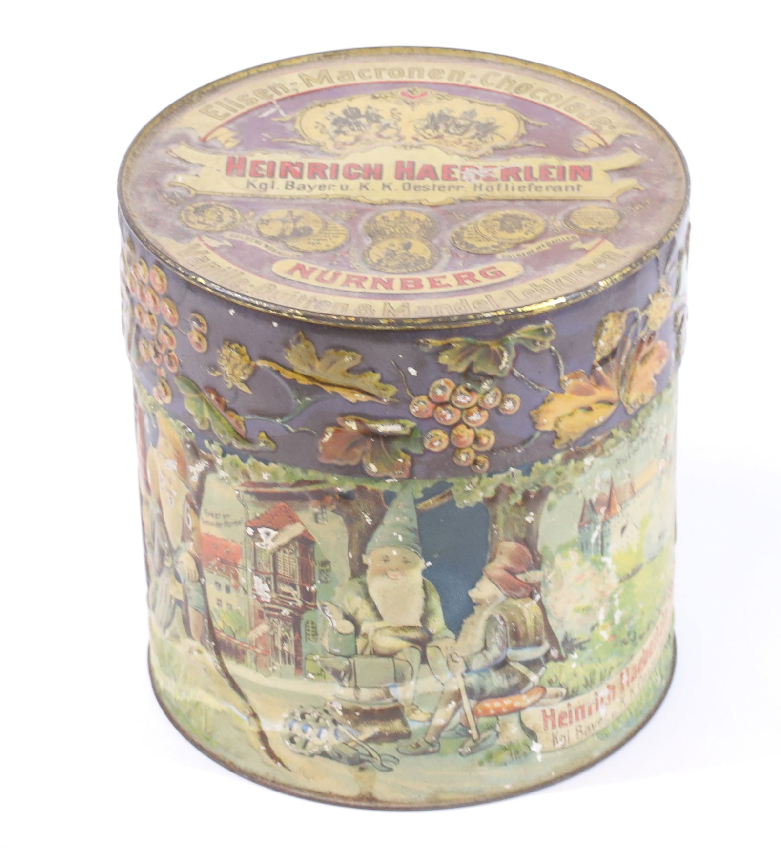 GERMAN EMBOSSED ADVERTISING TIN (1 of 5)