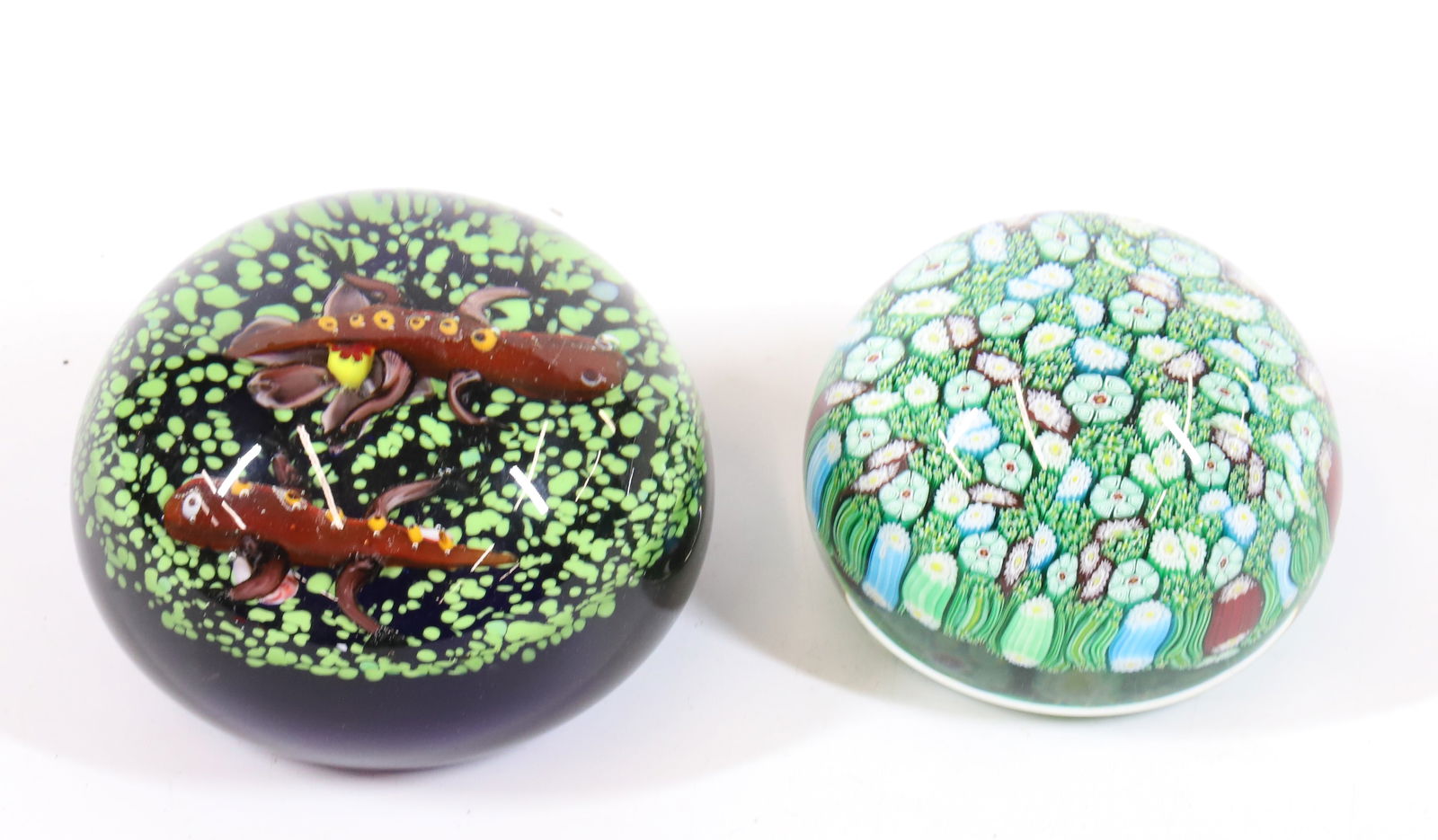 (2) ART GLASS PAPERWEIGHTS (1 of 3)