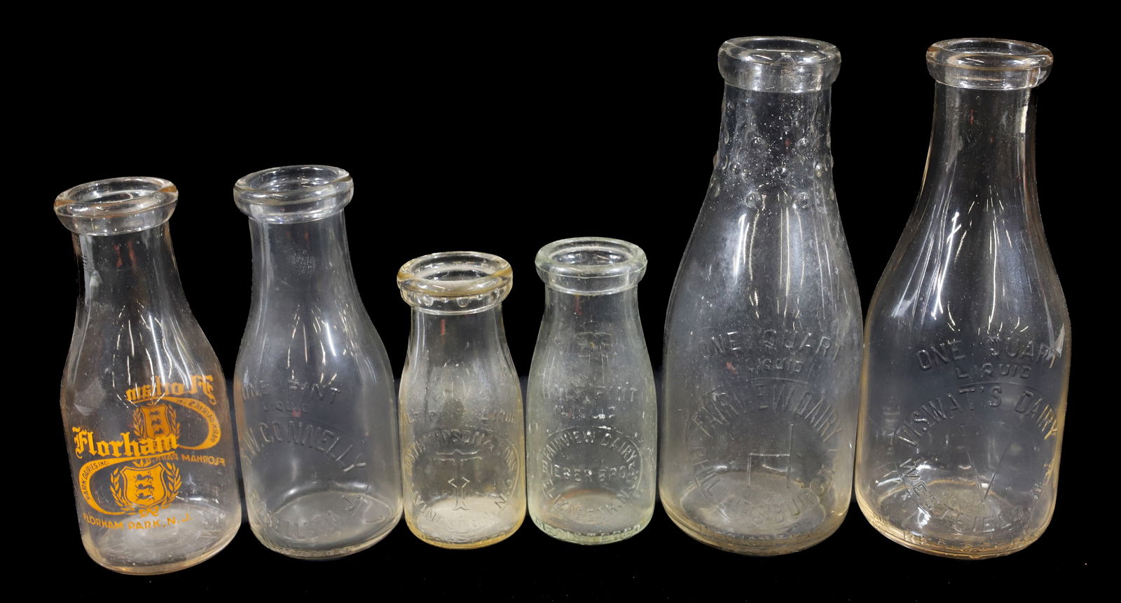 LOT OF (6) NEW JERSEY MILK BOTTLES (1 of 6)