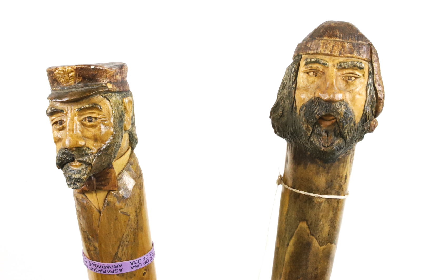 (2) DAVID STEHLY FOLK ART WALKING STICKS (1 of 3)